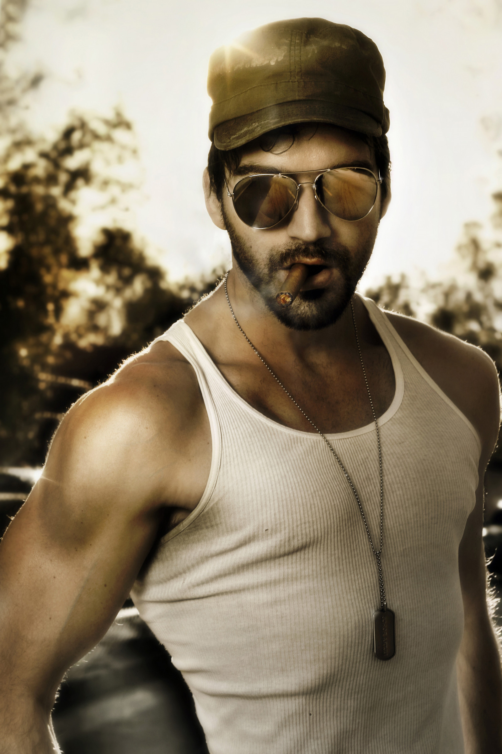 persone, modello, ritratto, bicchieri, fumo, Persona, capo, bellezza, uomo, barba, signora, fotografia, maschio, muscolo, peli del viso, barechestedness