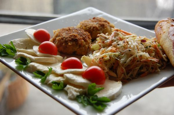 cheese,meat,vegetables,dinner