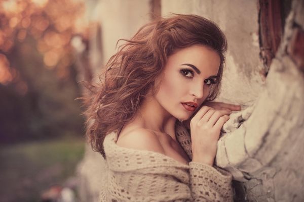face, women outdoors, women, model, portrait, depth of field