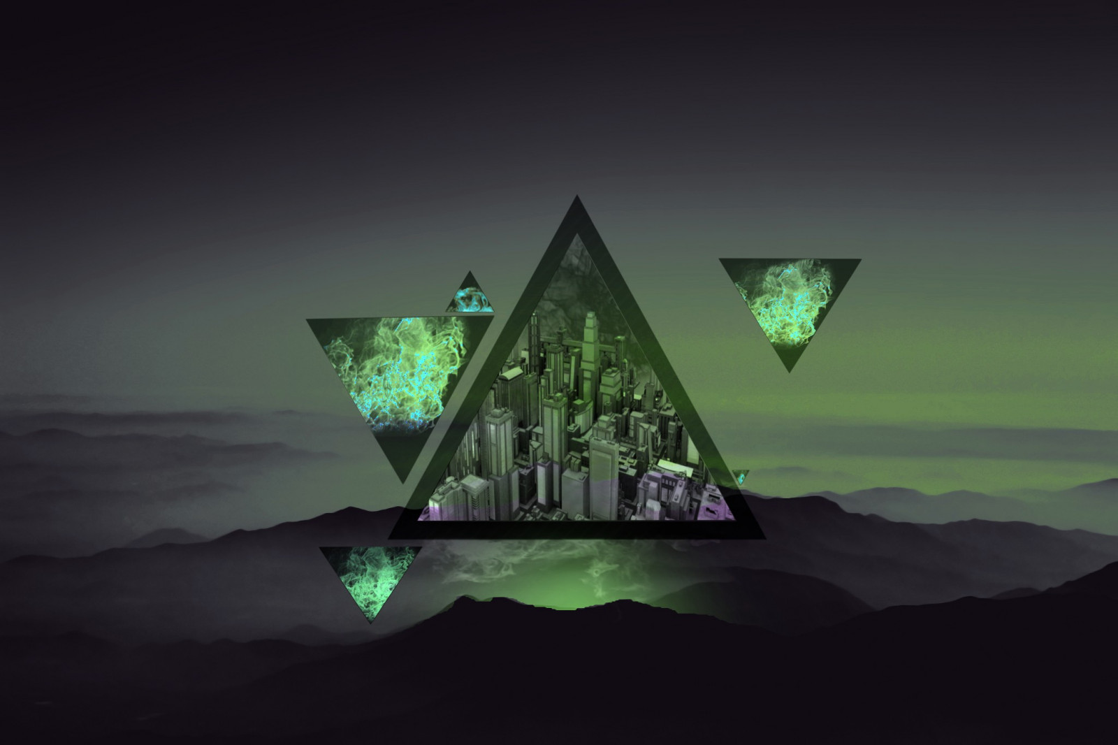 Wallpaper : sky, triangle, darkness, screenshot, graphics, 2048x1365 px ...