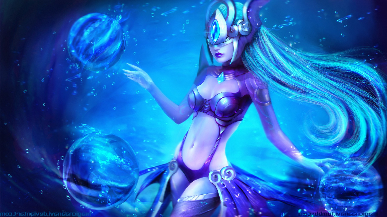 Wallpaper 1920x1080 Px Karya Seni Atlantis Syndra Liga Legenda 