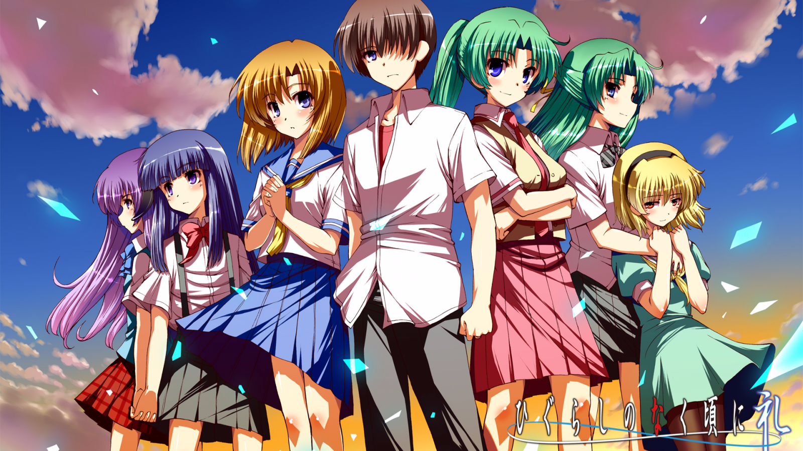 Wallpaper : Higurashi No Naku Koro Ni, Sonozaki Shion, Sonozaki Mion, H ...