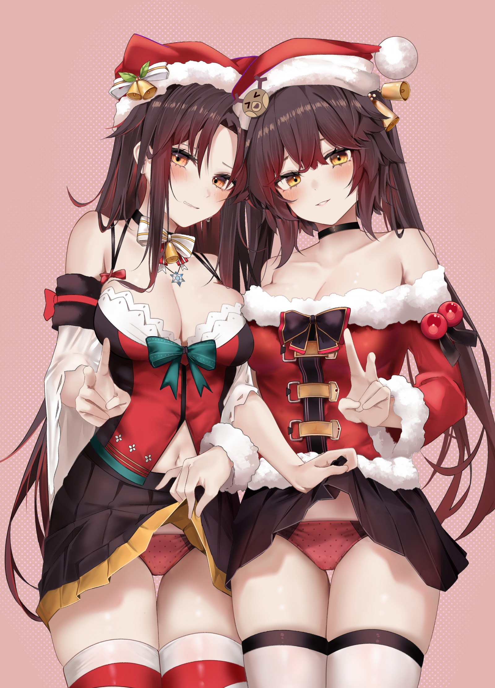 cleavage, Girls Frontline, m21 Girls Frontline, christmas dress