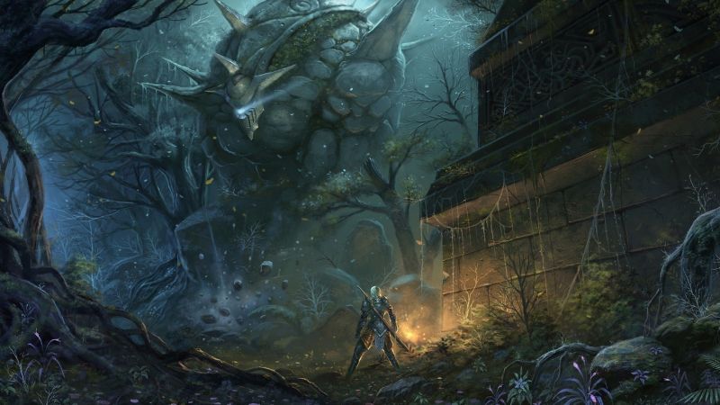 les, digitální umění, fantasy umění, džungle, mytologie, Terén les, digitální umění, fantasy umění, džungle, mytologie, Terén