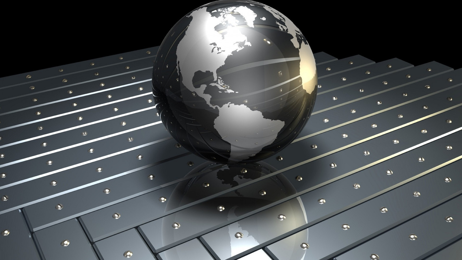 arte digitale, pianeta, spazio, riflessione, sfera, Terra, globo, mondo, globi, forma, immagine dello schermo, 1920x1080 px, sfondo del computer, oggetto astronomico