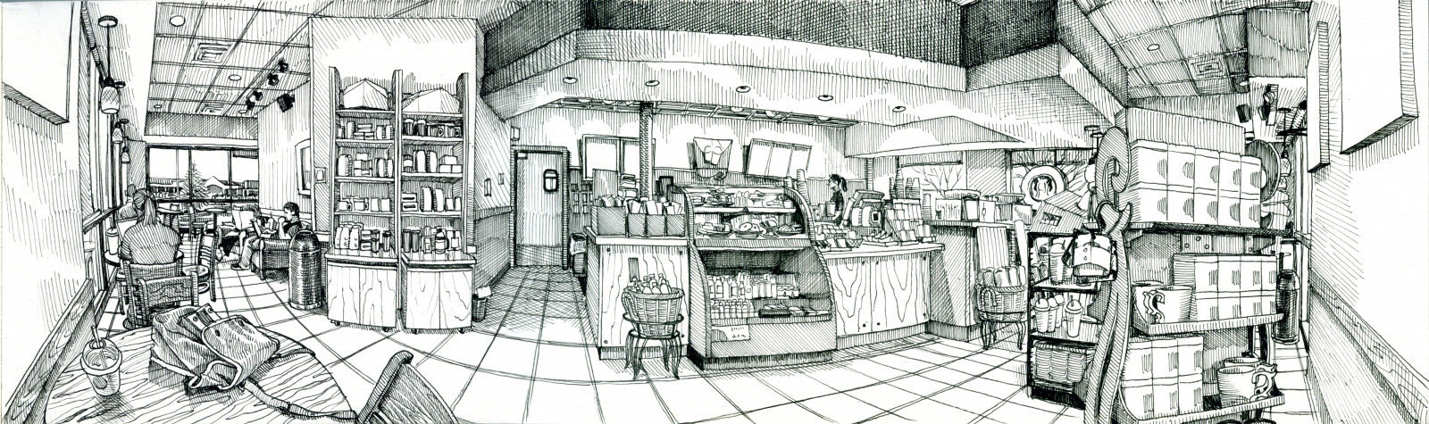 výkres, ilustrace, umělecká díla, kreslená pohádka, časopis, UMĚNÍ, Černý a bílý, umístění, zápisník, skica, Černý a bílý, náčrtník, penandink, urbansketching, urbanismus