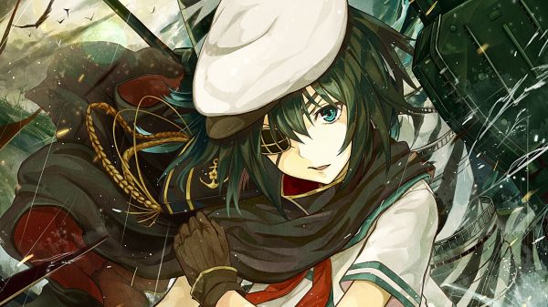 anime,Kantai Collection,tegneserier,øyelapp,Kiso KanColle,skjermbilde