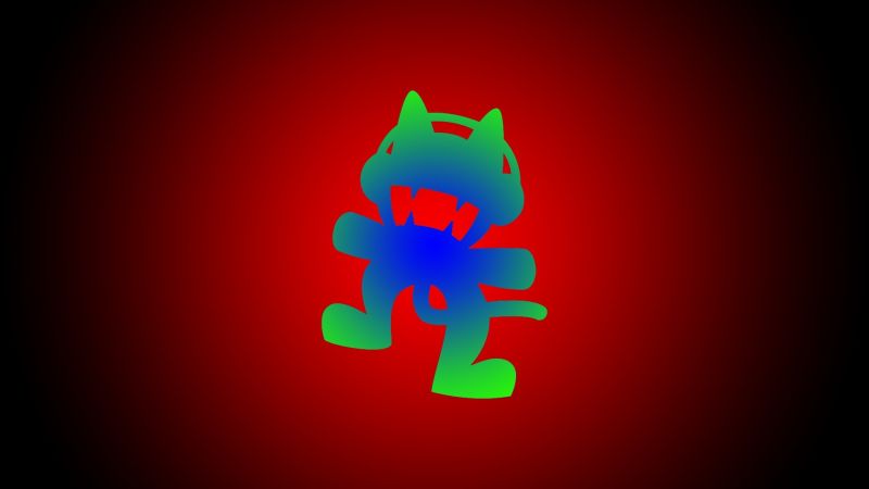 ilustrace, kruh, Monstercat, Červené, logo, symbol ilustrace, kruh, Monstercat, Červené, logo, symbol