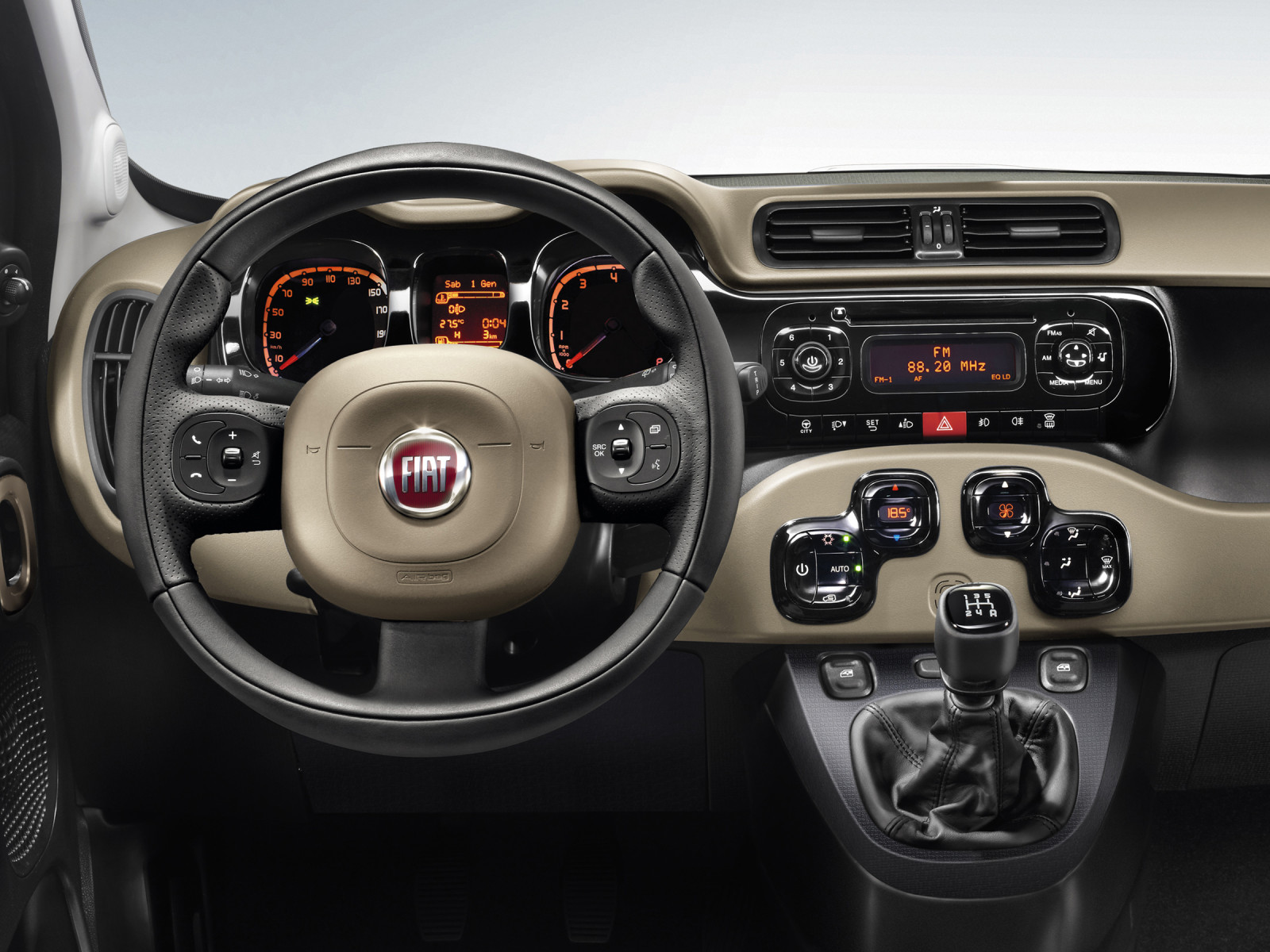 Wallpaper panda, steering wheel, fiat 500, FIAT, netcarshow, netcar
