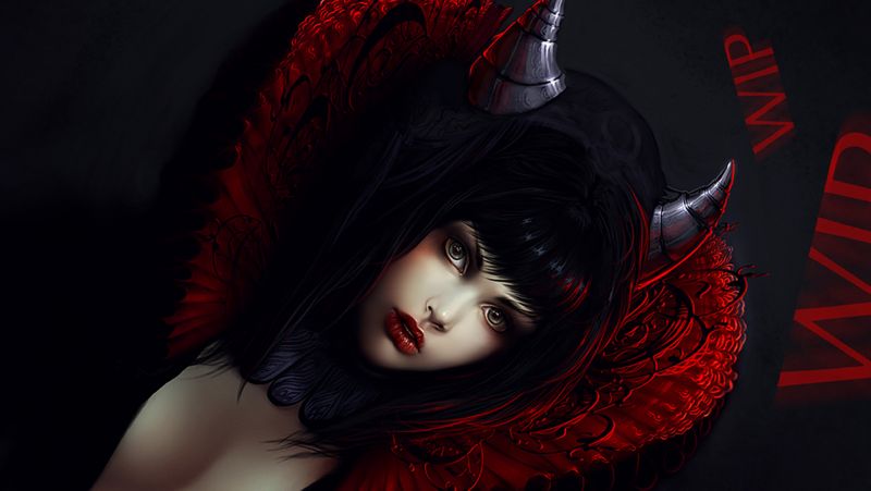 ART, dark, demon, evil, 1923x1085 px, babes ART, dark, demon, evil, 1923x1085 px, babes