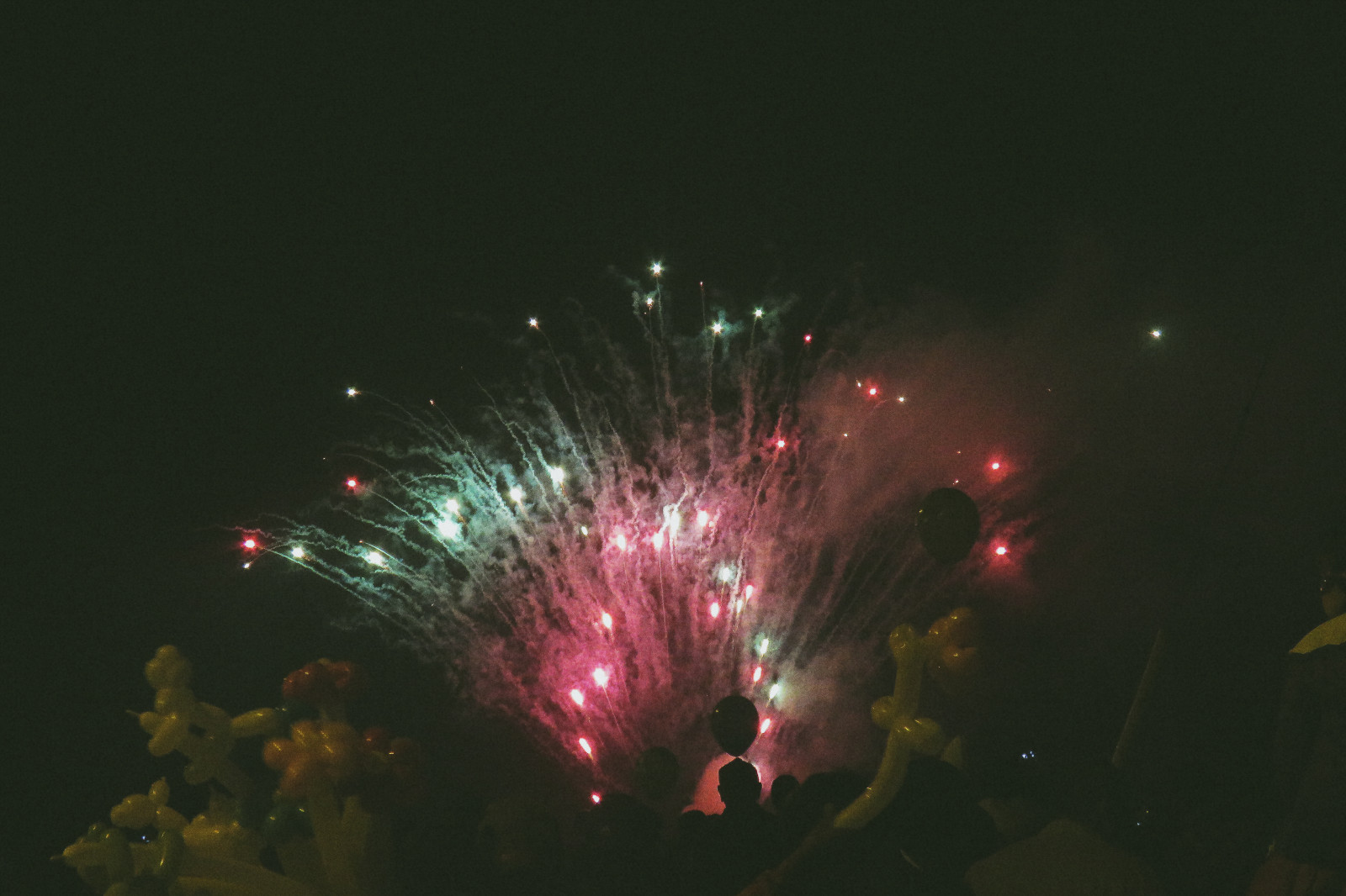 Chile, Nacht-, Noche, Feuerwerk, Feuerwerk