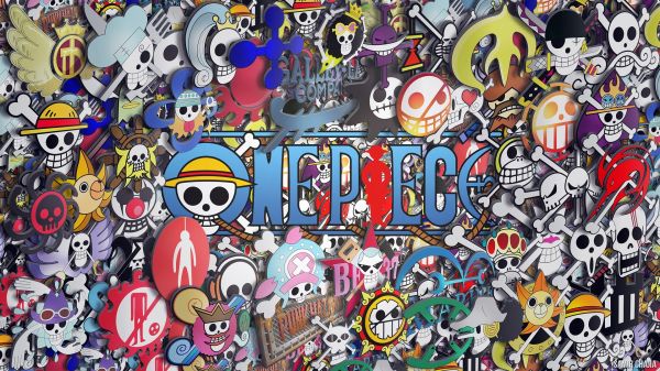 painting, illustration, pattern, original characters, graffiti, One Piece