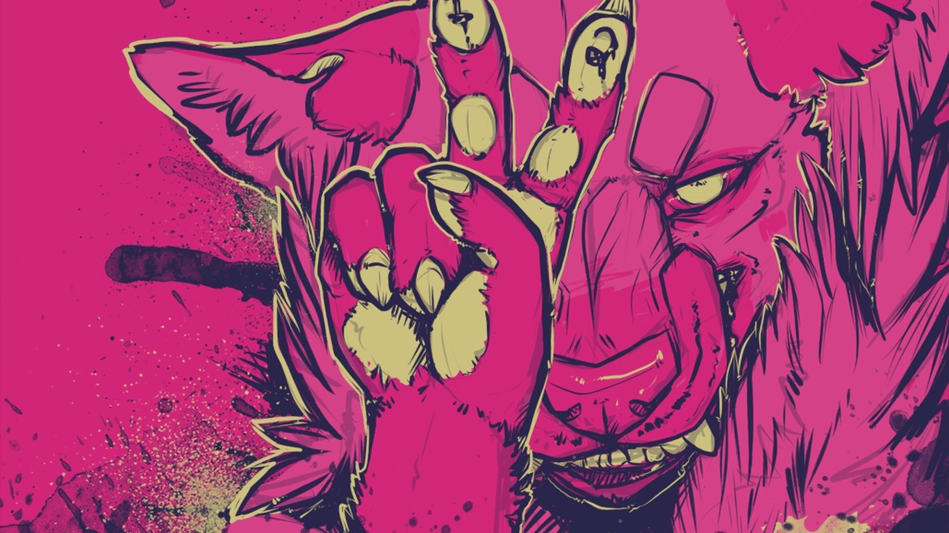 tegning, illustration, tegneserie, lodne, Anthro, lyserød, KUNST, skitse