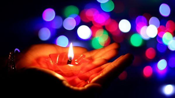 red,macro,candles,fire,circle,bokeh