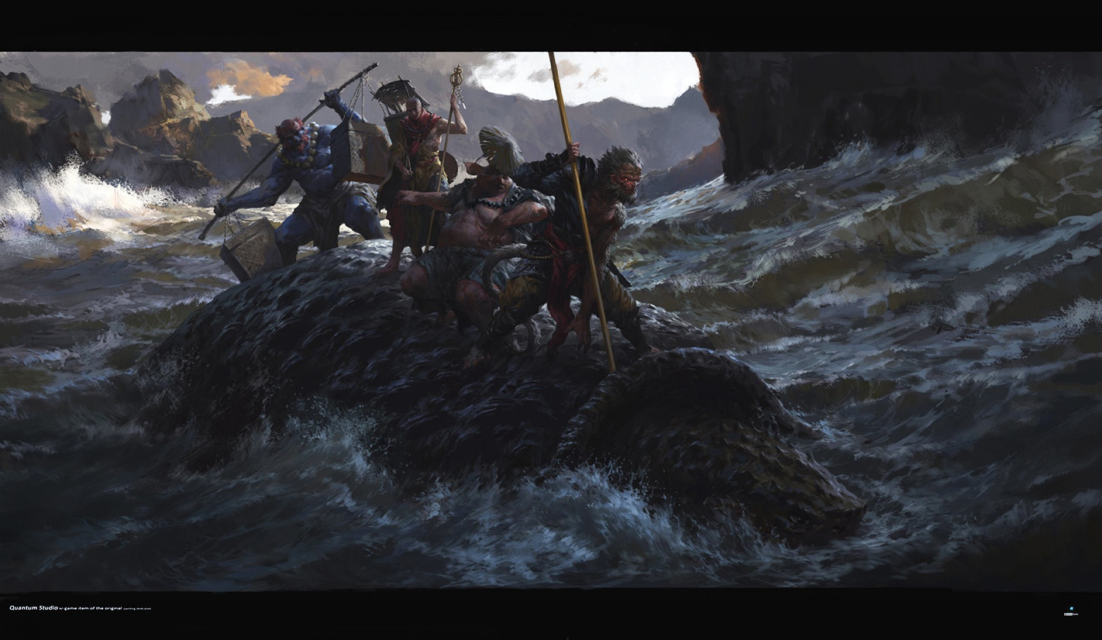 fantasy umění, moře, vozidlo, loď duchů, Terén, Snímek obrazovky, počítač tapeta, pc hry, geologický fenomén, extrémní sport