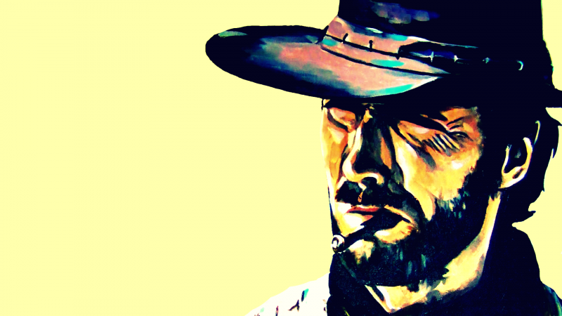 illustration, cartoon, poster, Clint Eastwood, ART, 1920x1080 px illustration, cartoon, poster, Clint Eastwood, ART, 1920x1080 px