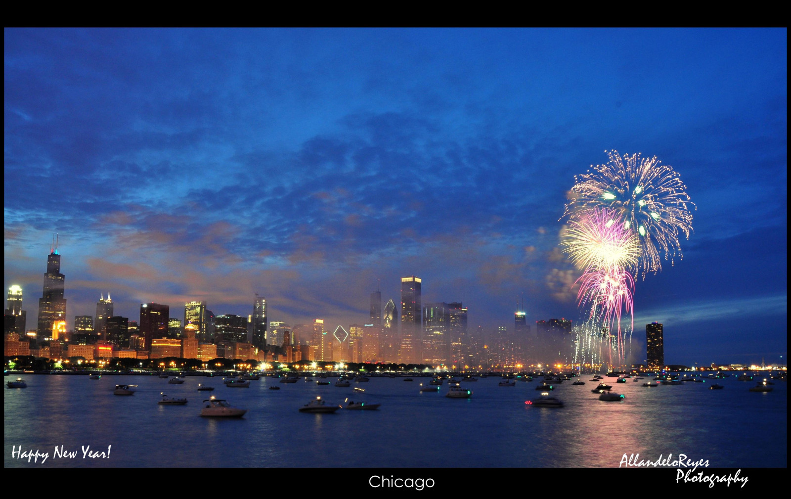 jezero, Chicago, panoráma, šťastný, Illinois, Nikon, ohňostroj, Michigan, nový rok, 2010, pinoychicago