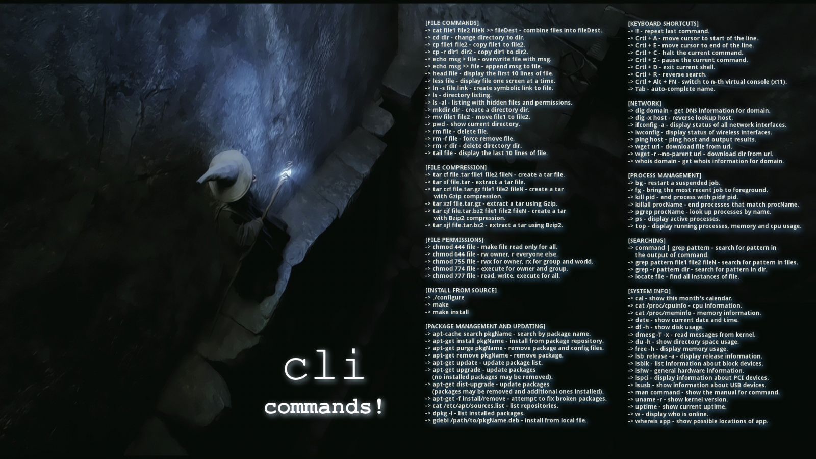 Linux, command lines, Ubuntu, Gandalf, Debian, Unix, Linux Mint, screenshot