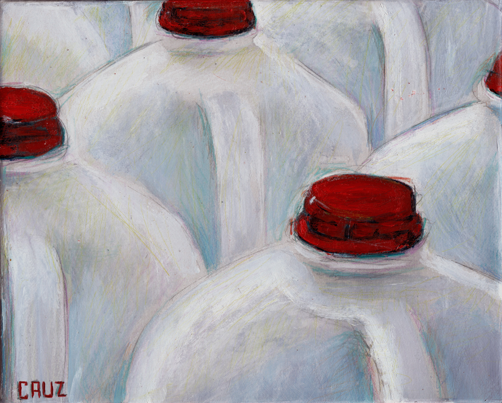 Wallpaper drawing, painting, white, food, red, glass, breakfast, milk