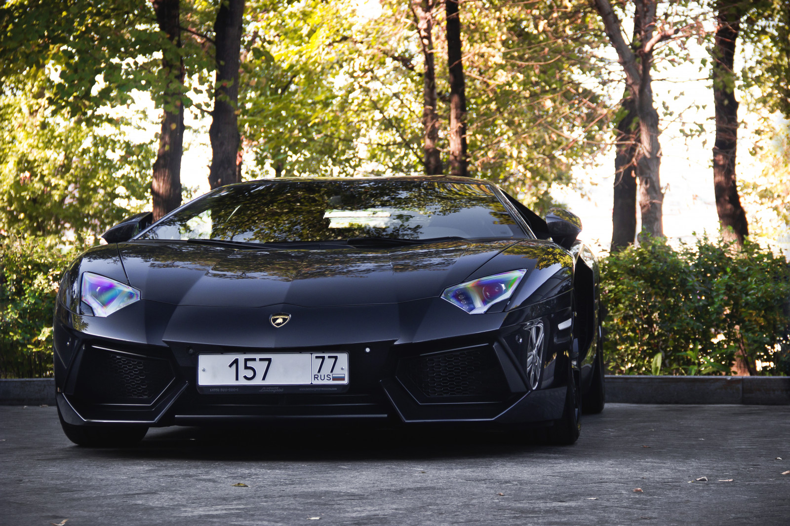 Wallpaper black, Moscow, supercars, Aventador, sports car