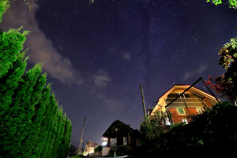 nebe, Příroda, noc, atmosféra, strom, mrak