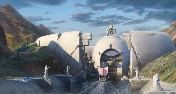 Oleksii Shuhurov,fantasy art,landscape,digital art,Fantasy Architecture