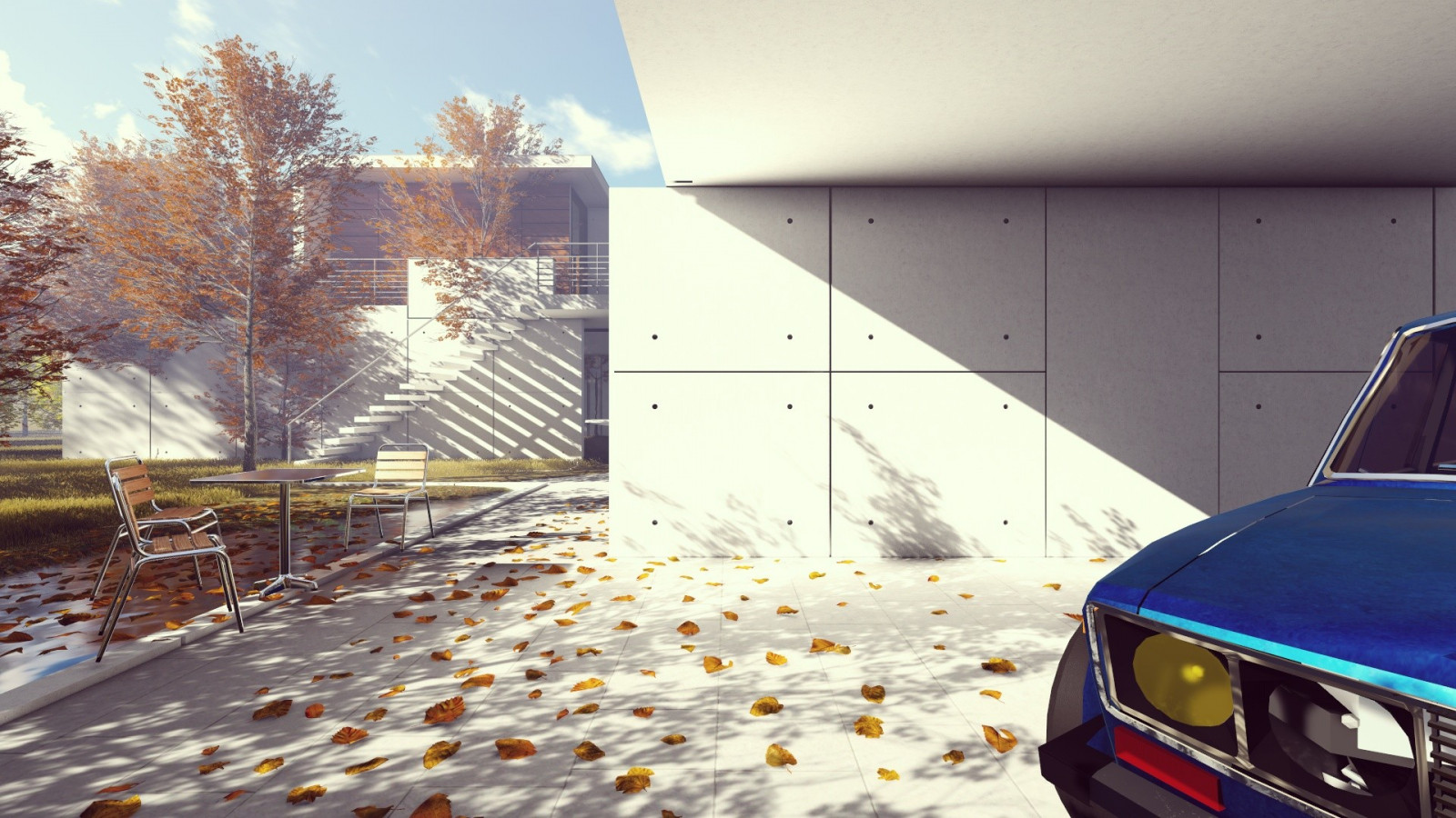 bil, gengive, sne, LADA, blå, old school hjul, kørsel, vejr, sæson, skærmbillede