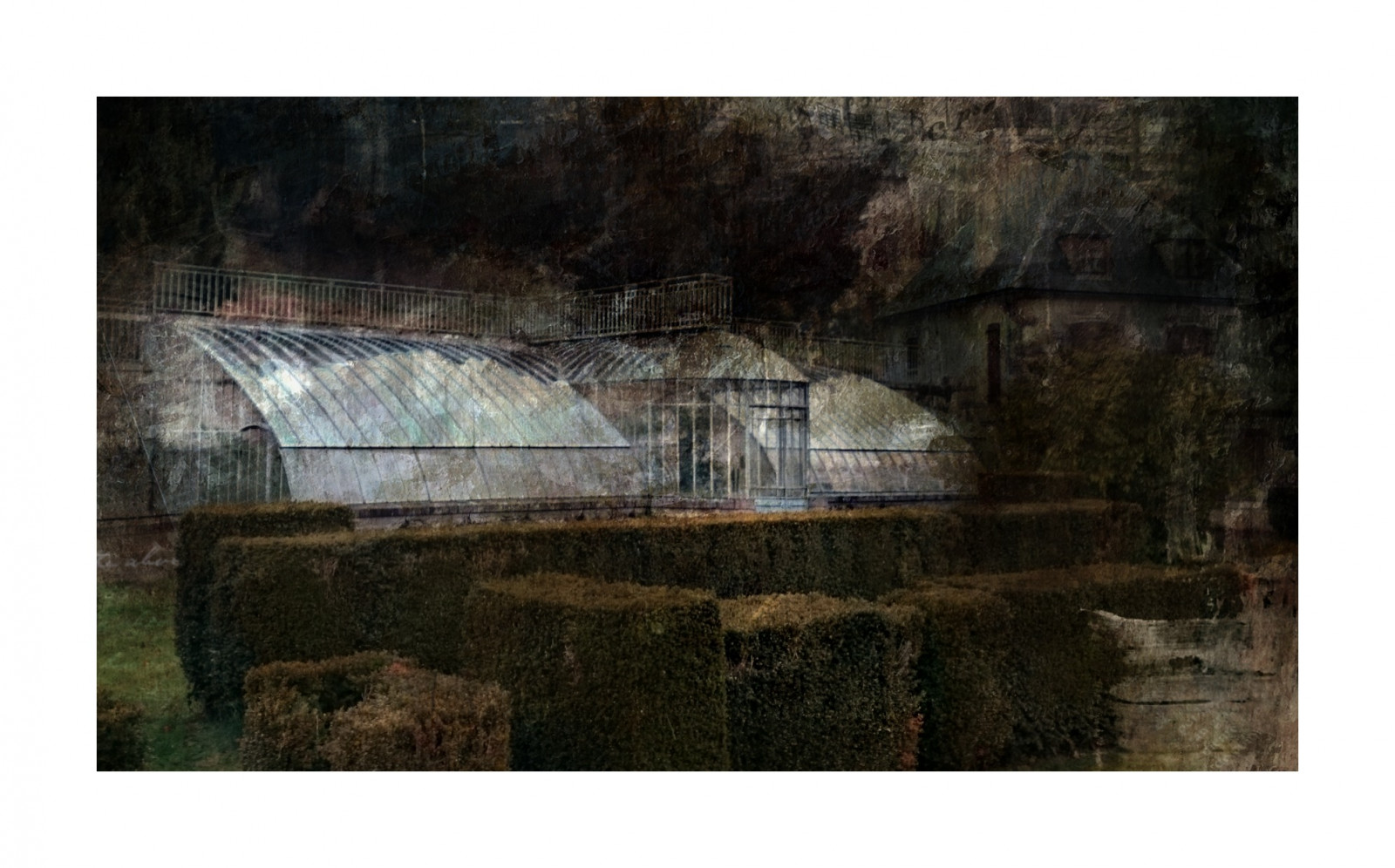 malování, zahrada, Francie, auvergne, moderní umění, serre, Murol