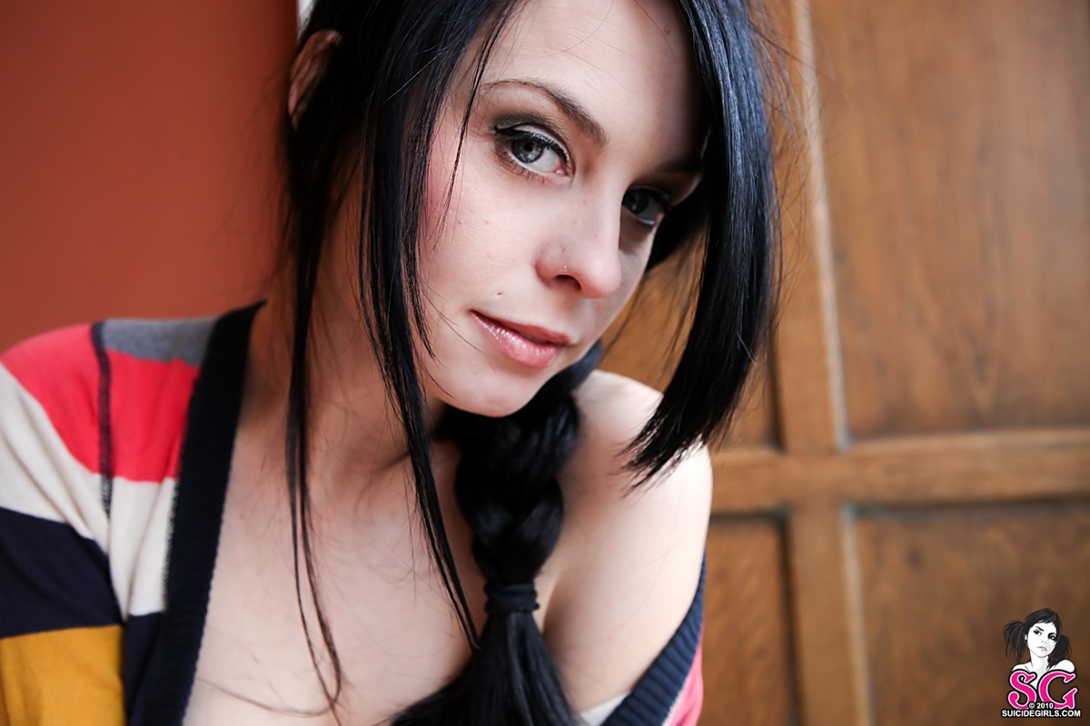 suicidegirls, tvář, ženy, pornohvězdu, při pohledu na diváka