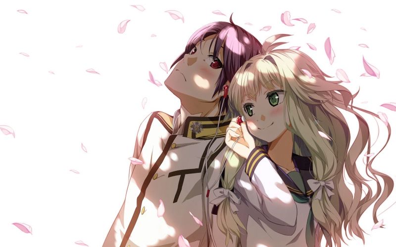 ilustrace, anime, kreslená pohádka, sluchátka, chlap, dívka ilustrace, anime, kreslená pohádka, sluchátka, chlap, dívka
