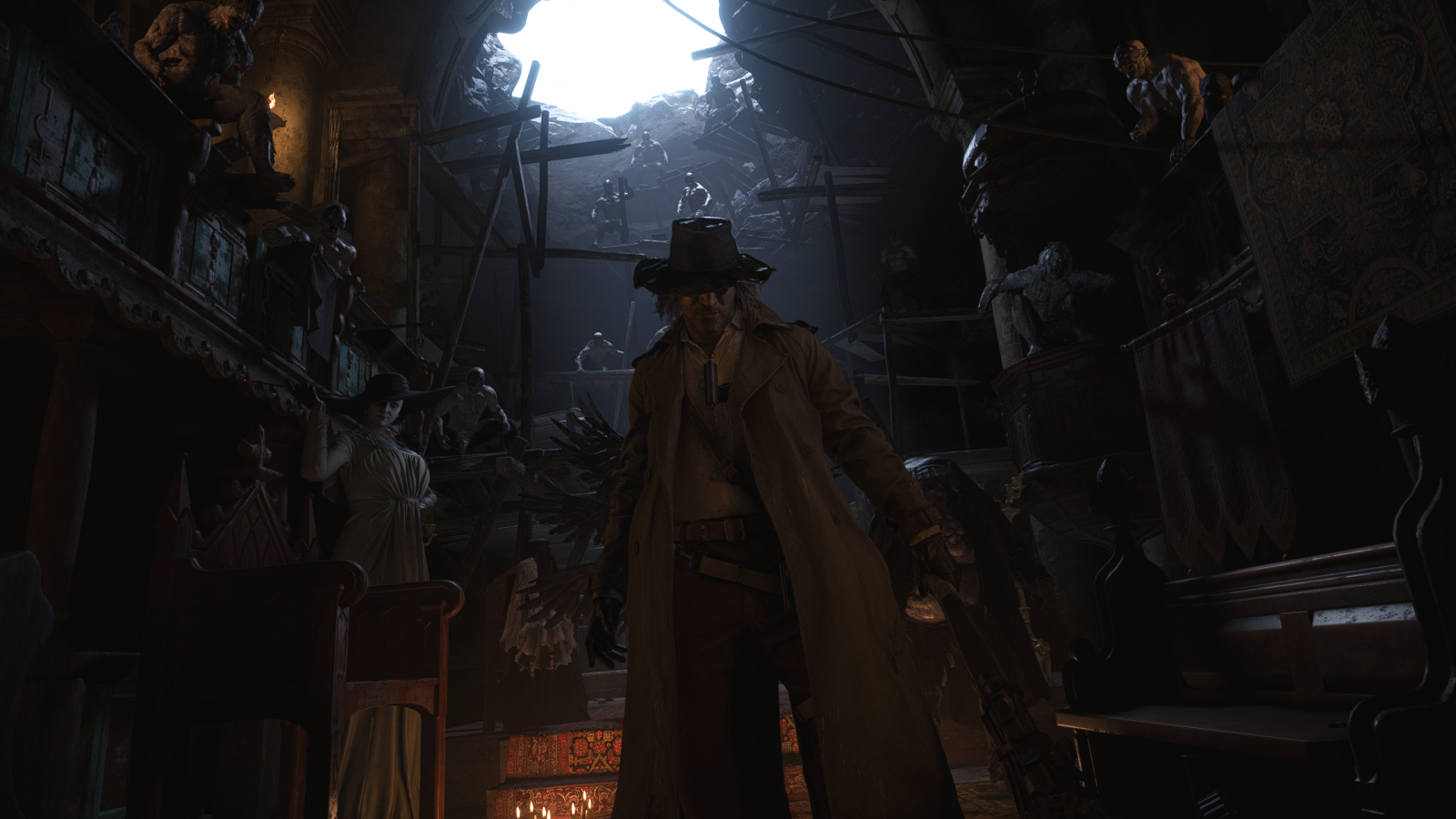 pokrývka hlavy, cg artwork, půlnoc, čepice, město, UMĚNÍ, událost, fiktivní postava, akční adventura, tma, kov, beletrie, pc hry, Strategy video game, noc, svítidlo, video game software, ilustrace, ulice, sochařství, dějiny