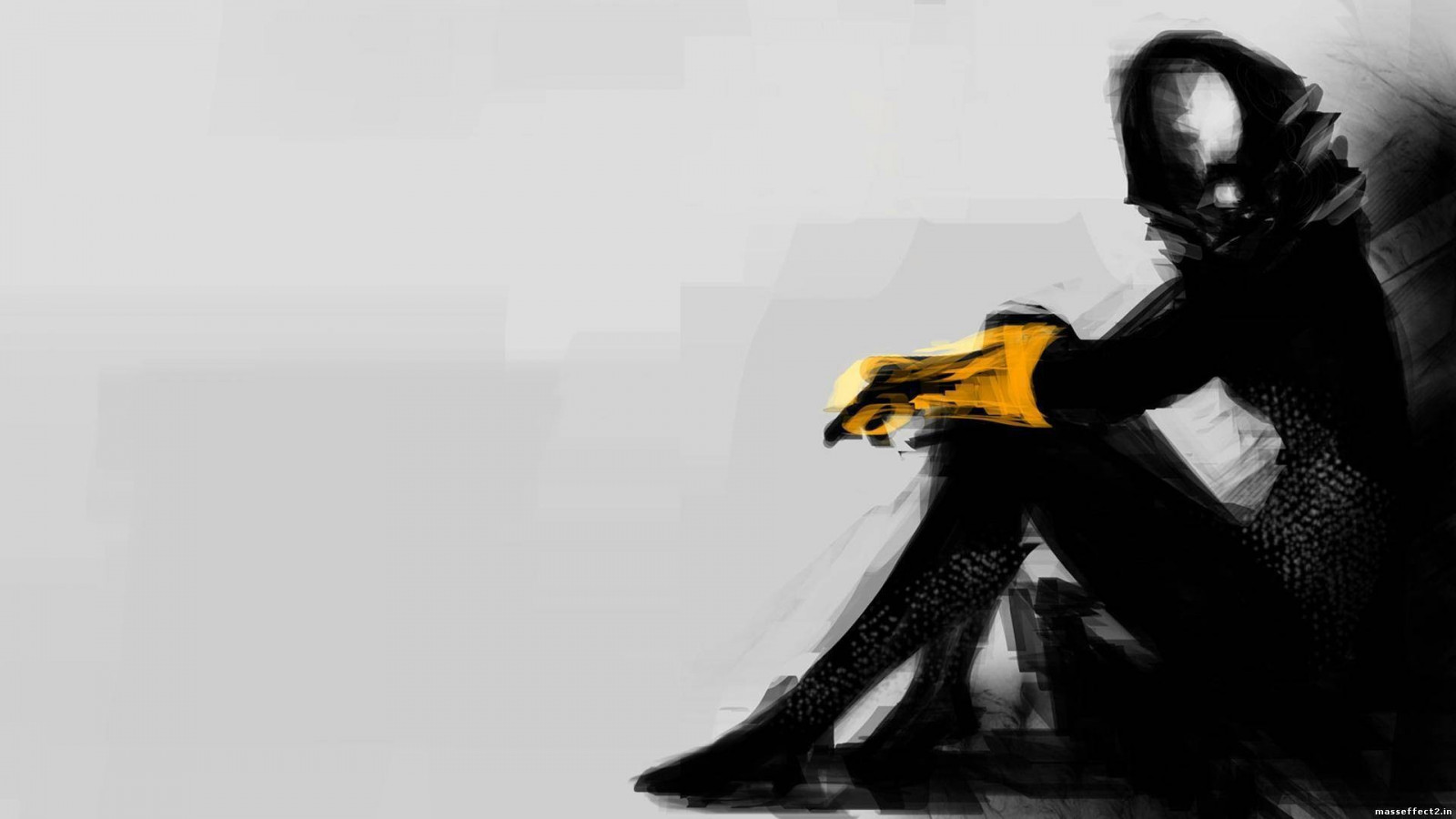 videohry, Hromadný efekt, umělecká díla, Tali Zaraha, Černý a bílý, monochromatické fotografování