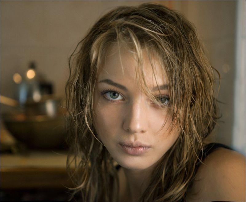 vrouw,model-,blond,gezicht,portret,lang haar