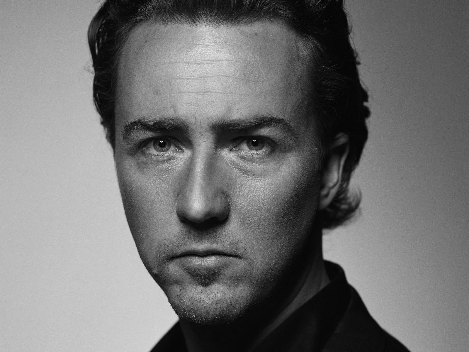 wallpaper edward norton actor face hair man black white