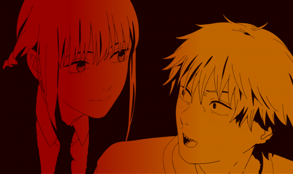 Chainsaw Man,Denji Chainsaw Man,Makima Chainsaw Man,anime couple,manga sketch,vector