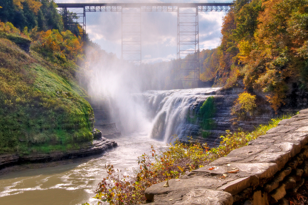 stromy, krajina, podzim, vodopád, voda, Příroda, tráva, mraky, mech, mlha, řeka, HDR, skály, kámen, proud, olistění, stativ, strom, podzim, list, rostlina, saariysqualitypictures, vodní tok, dálkový, dech beroucí, 1001nightsmagiccity, coth5, padák, sailsevenseas, bestofmywinners, canon40d, coth, breathtakinggoldaward, breathtakinghalloffame, výspa, nocí, tělo z vody, vodní prvek, twop, railroadbridge, 1001, expressyourselfaward, národní park, vodní zdroje, Letchworthstatepark, Geneseeriver, Horfály, Kastilie, Geneseecounty