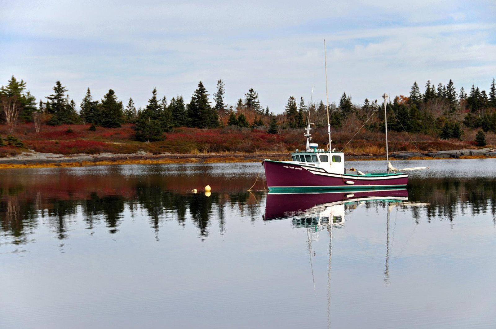 podzim, Kanada, odraz, loď, rybolov, nové Skotsko, nachový, Volný, uvolnit, humr, Dennis, lukostřelec, bóje, D300, jsem Kanaďan, 18200vr, dennisjarvis, stonehursteast, archer10, dennisgjarvis