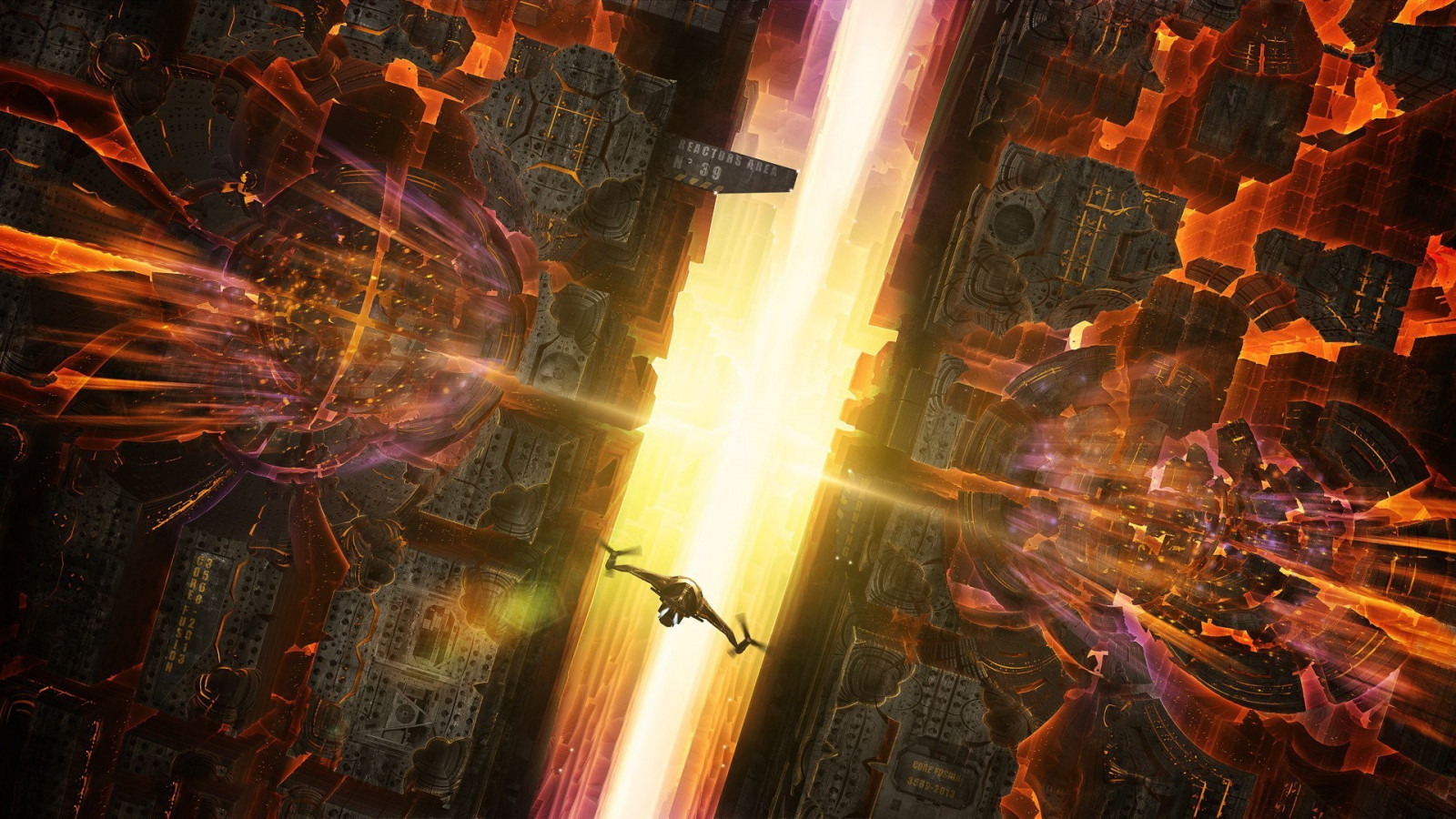 digitální umění, 3D, futuristický, umělecká díla, CGI, sci-fi, oheň, kosmická loď, exploze, tma, Snímek obrazovky, počítač tapeta, zvláštní efekty