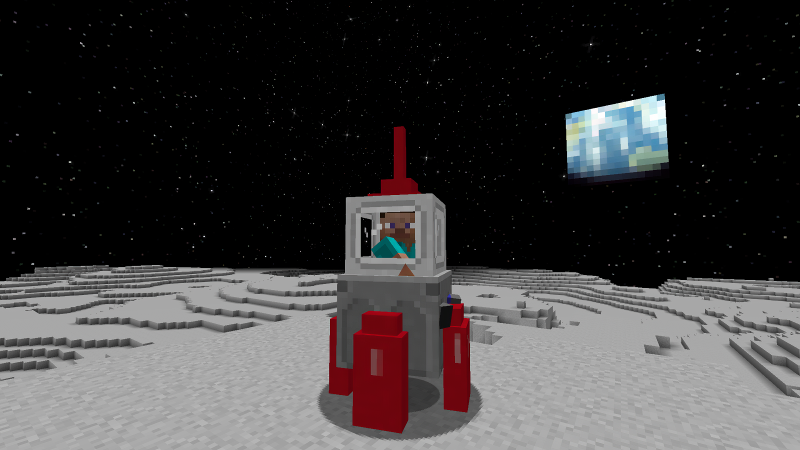 Wallpaper Minecraft, minecraft Moon and Space Dimensions 3840x2160