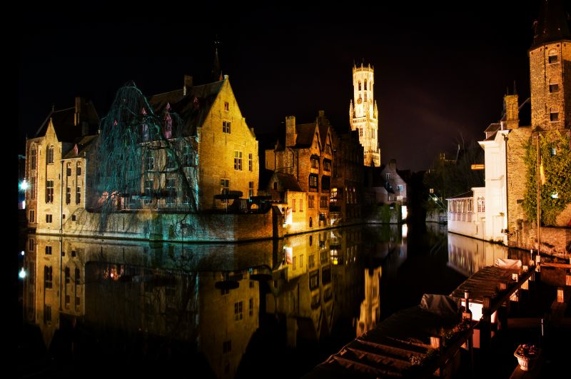 reflection, night, city, cityscape, waterway, landmark reflection, night, city, cityscape, waterway, landmark