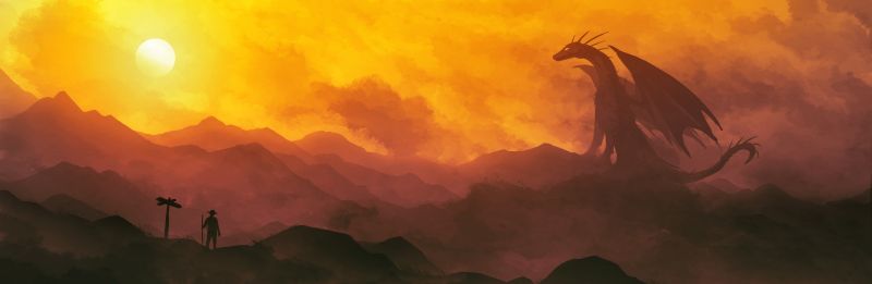 slunečnímu záření, fantasy umění, západ slunce, svítání, drak, umělecká díla slunečnímu záření, fantasy umění, západ slunce, svítání, drak, umělecká díla
