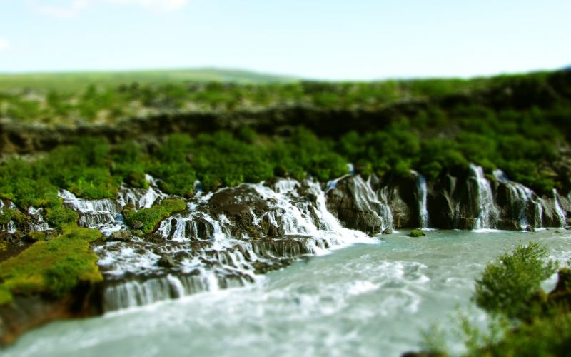 landscape, waterfall, water, rock, nature, minimalism landscape, waterfall, water, rock, nature, minimalism