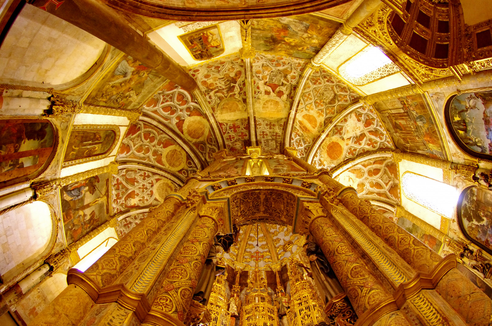 budova, hrad, kostel, katedrála, klášter, kupole, Portugalsko, palác, zámek, 2016, bazilika, dávná historie, místo uctívání, Munster, schloss, Tomar, hrad, klášter, Couvent, Convento, monast re, castelodostempl Rios, conventodecristo