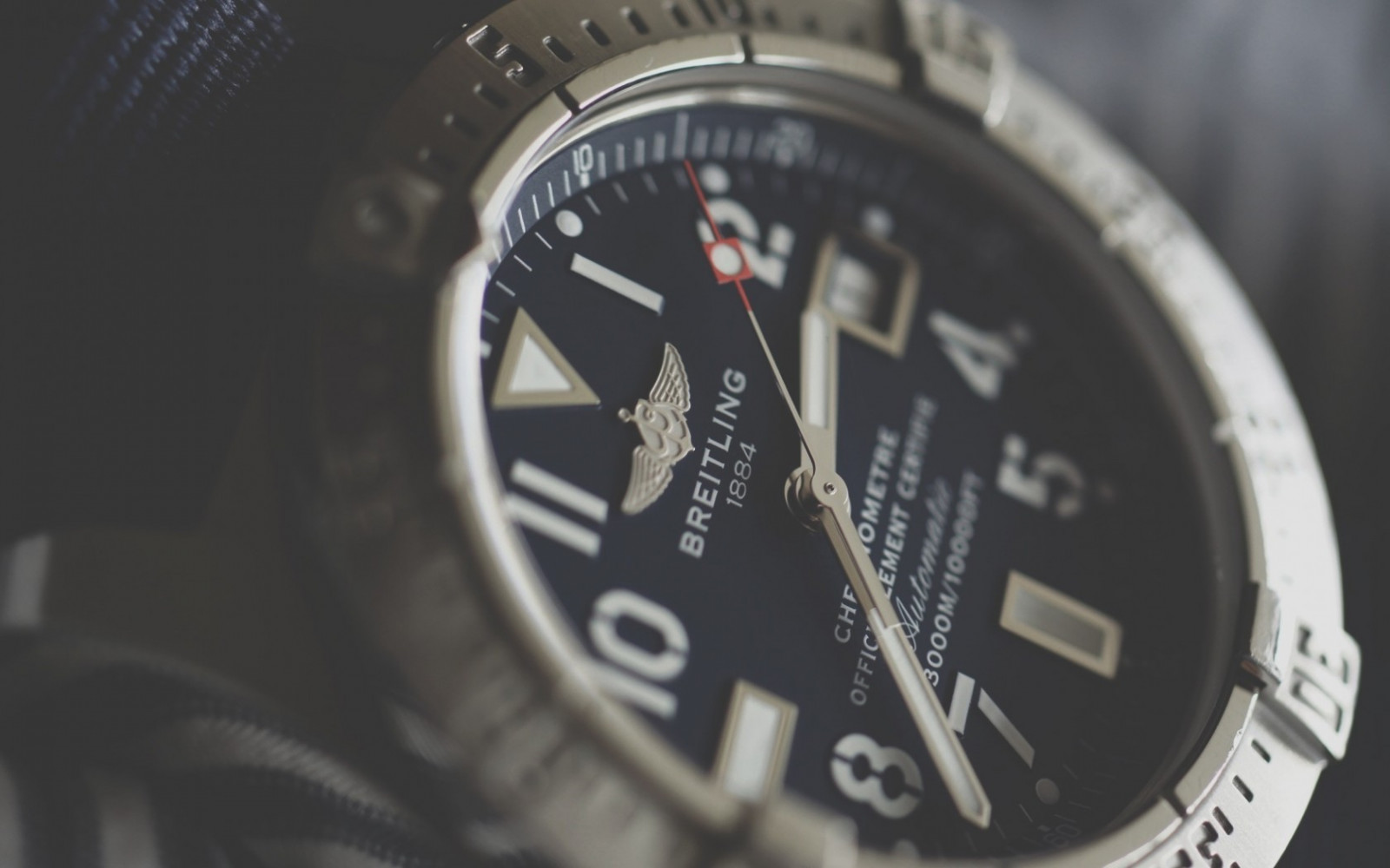 svart, kolla på, varumärke, Breitling, hand, ringa, armbandsur