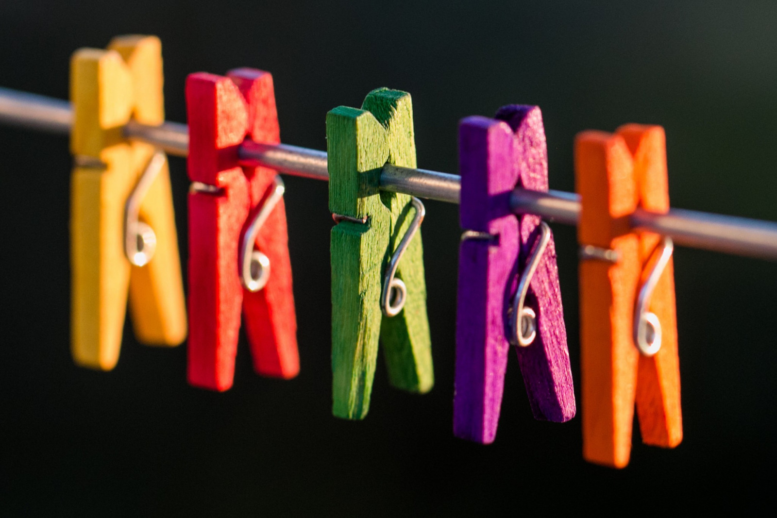 bunt, rot, Wäscheklammer, Farbe, Nummer