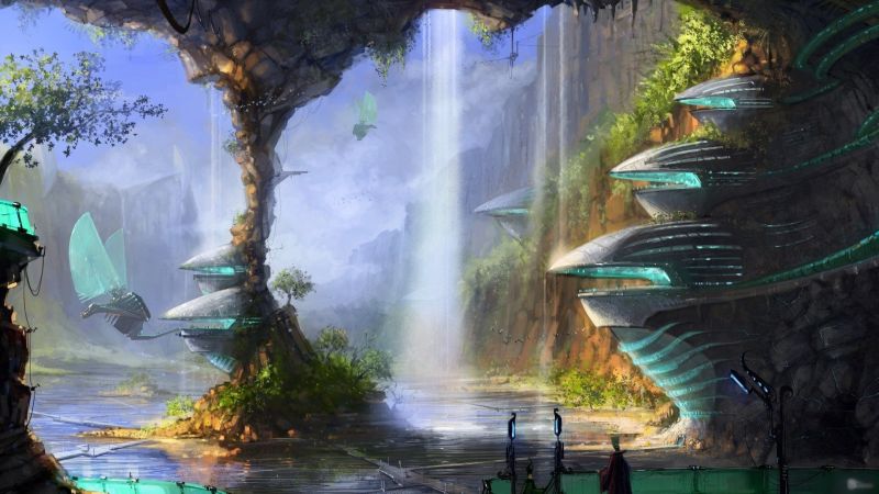 1920x1080 px, ARTE, città, fantasia, fi, sci 1920x1080 px, ARTE, città, fantasia, fi, sci