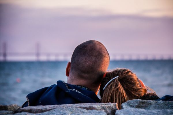 sunlight, people, sunset, sea, water, sky
