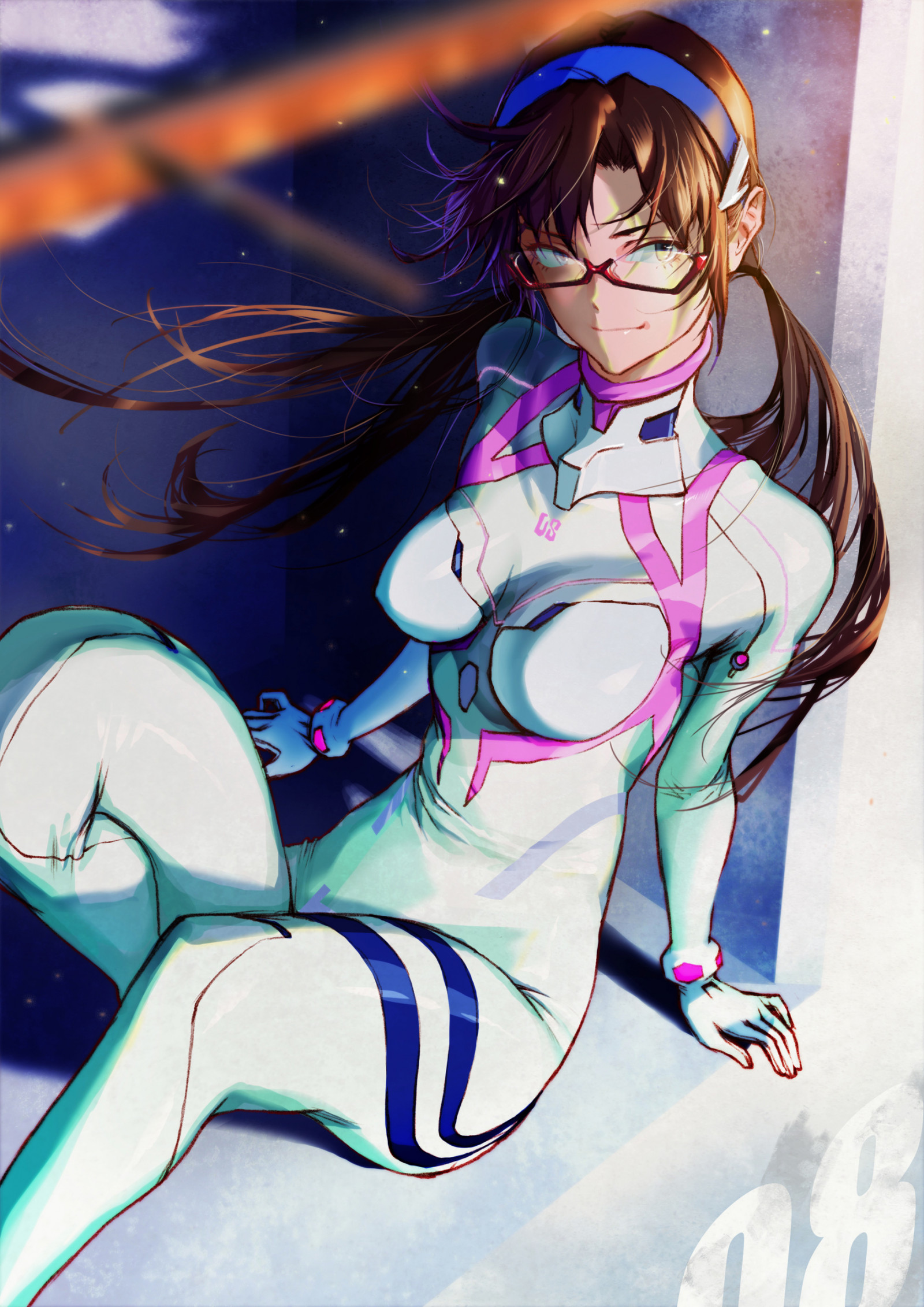 Anime, Anime cô gái, Rebuild of Evangelion, Neon Genesis Evangelion, Makinami Mari Illustrious, tóc dài, Brunette, Tác phẩm nghệ thuật, nghệ thuật số, Super Robot Taisen, fanart