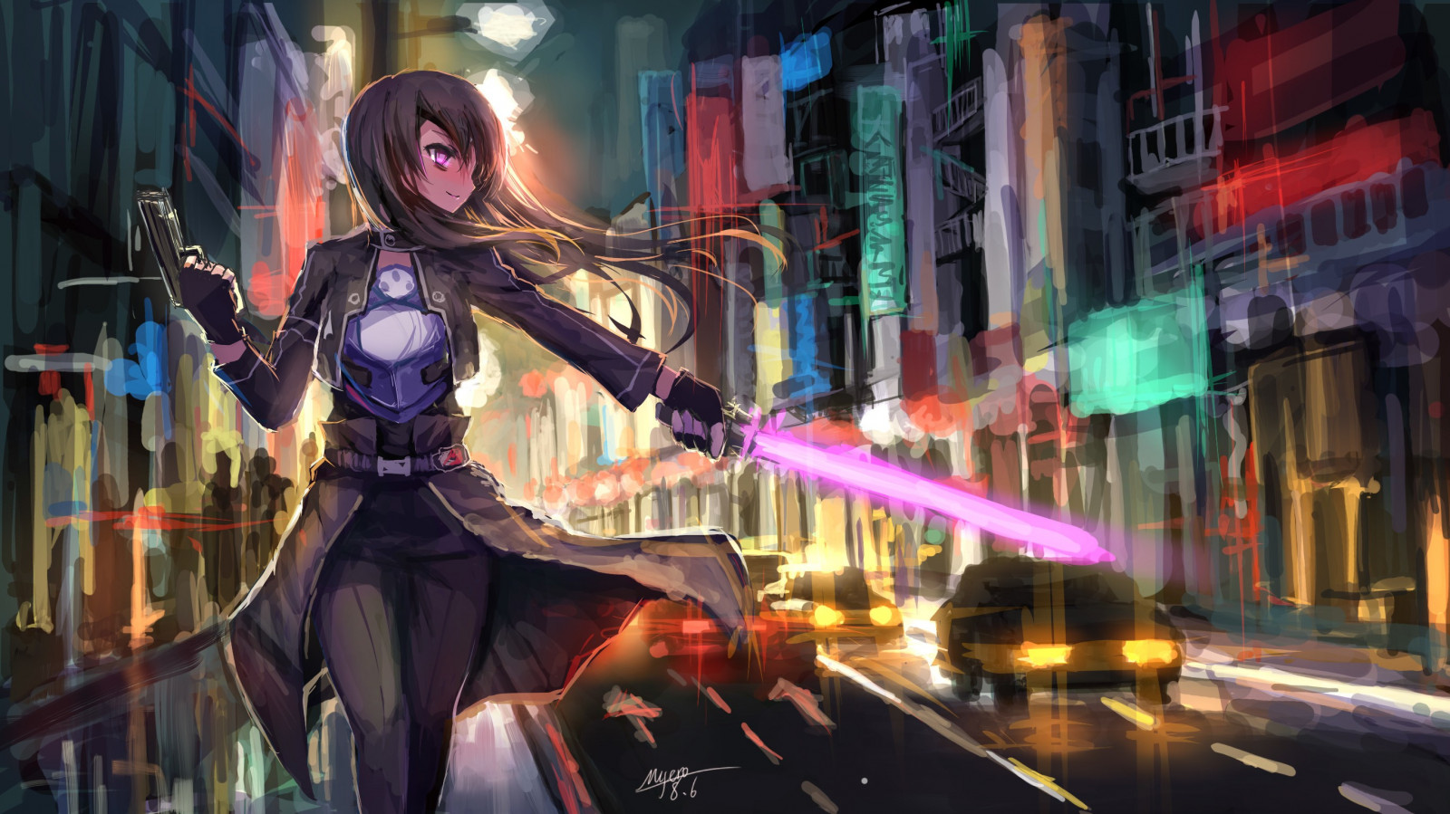 anime, Sword Art Online, Kirigaya Kazuto, Gun Gale Online, Snímek obrazovky, pc hry