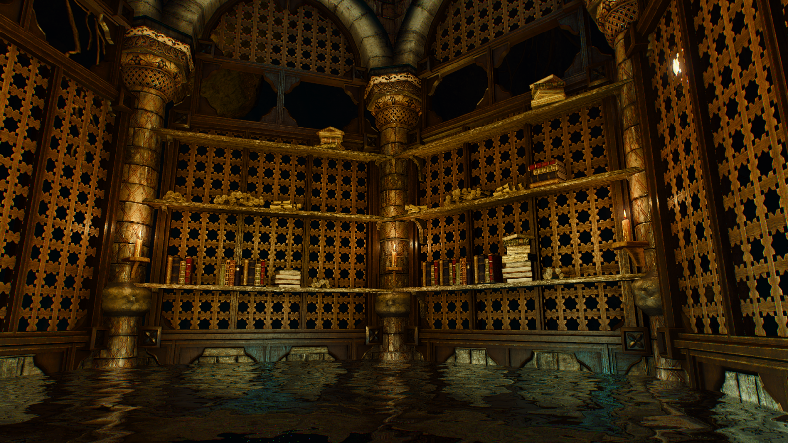 templo, videojuegos, noche, edificio, noche, La caza salvaje de Witcher 3, catedral, palacio, punto de referencia, historia antigua, lugar de adoración